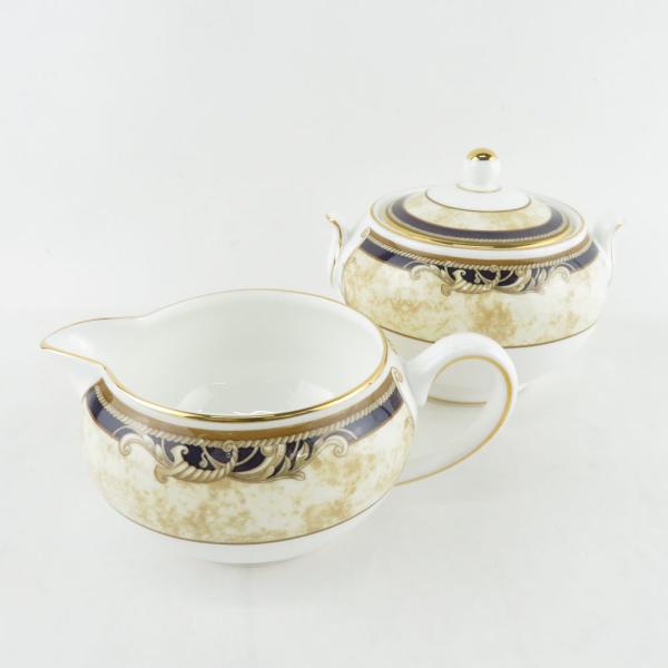 美品 WEDGWOOD コーヌコピア シュガーポット＆クリーマー 2点 セット SY9217L ウェ...