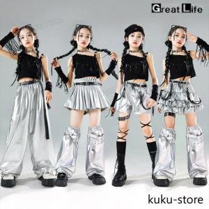 キッズ へそ出し トップス ダンス衣装 女の子...の詳細画像2