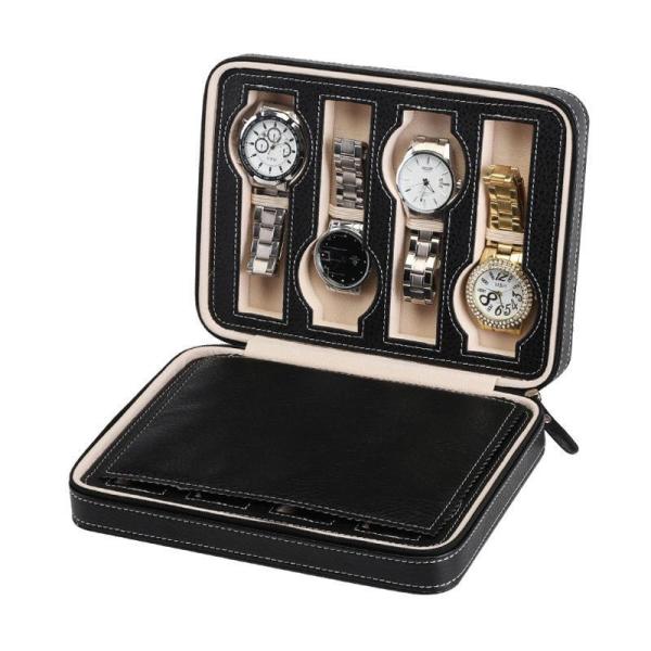 カーボン　腕時計ケース 8本 プレゼント 収納ケース インテリア コレクション 腕時計ボックス ウォ...