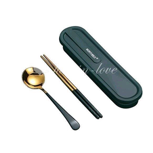 リー 箸 スプーン フ 2点セット食器セット 弁当用 携帯便利 菜箸