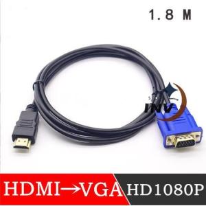 HDMI to VGAケーブル  HDMIオス - VGA HD-15 オスコネクタケーブル HDMI-VGA 片方向伝送ケーブル（信号変換機能なし）変換アダプター必要 6ft / 1.8m｜urushibara-store