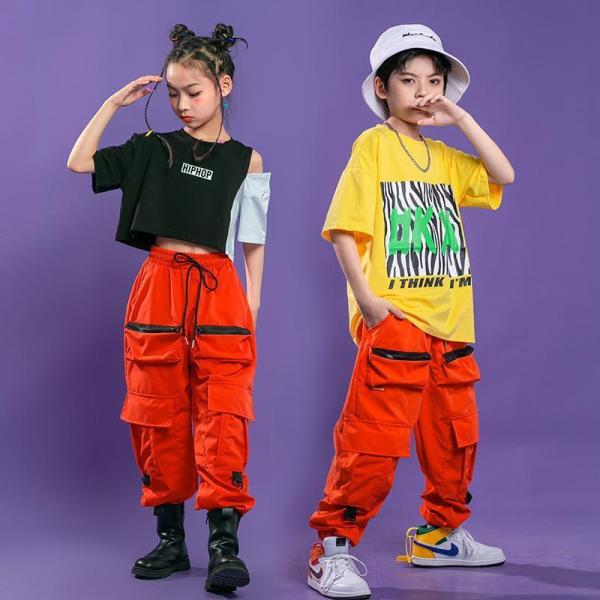 韓国子供服 キッズダンス衣装 ステージ衣装 HIPHOP ヒップホップ 応援団 jazz 練習着 ダ...