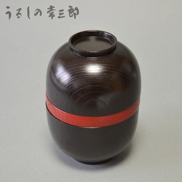 漆器 たまご椀 　拭漆（ふきうるし）　日本製　木製/和食器/ふた/子供/祝い