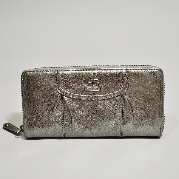 【並行輸入品】 コーチ財布 長財布 COACH マディソン メタリック レザー アコーディオン ジッ...