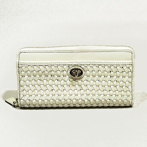 【並行輸入品】 コーチ 財布 長財布 COACH F49434 パーク ウーヴン レザー アコーディ...