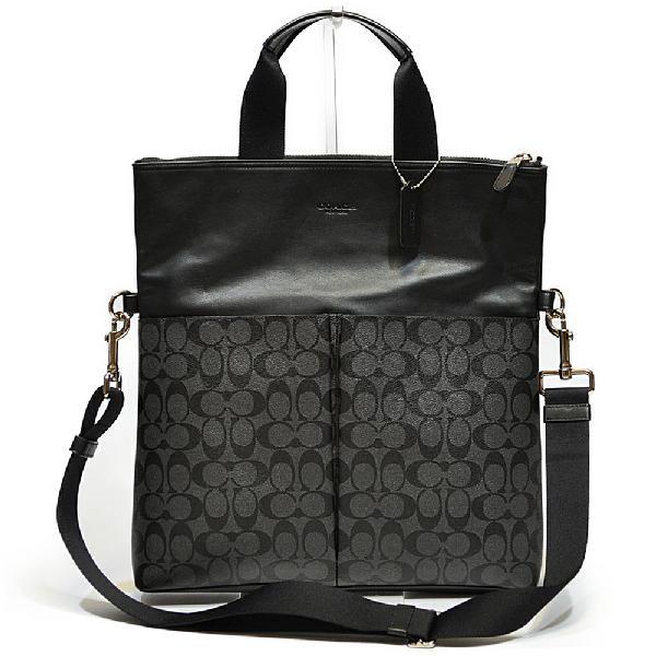 【並行輸入品】 コーチ COACH トート バッグ メンズ F54774 CQ/BK PVC シグネ...