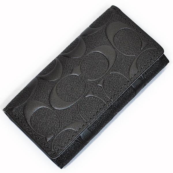 【並行輸入品】 コーチ 財布 キーケース COACH F66293 BLK 4リングス シグネチャー...