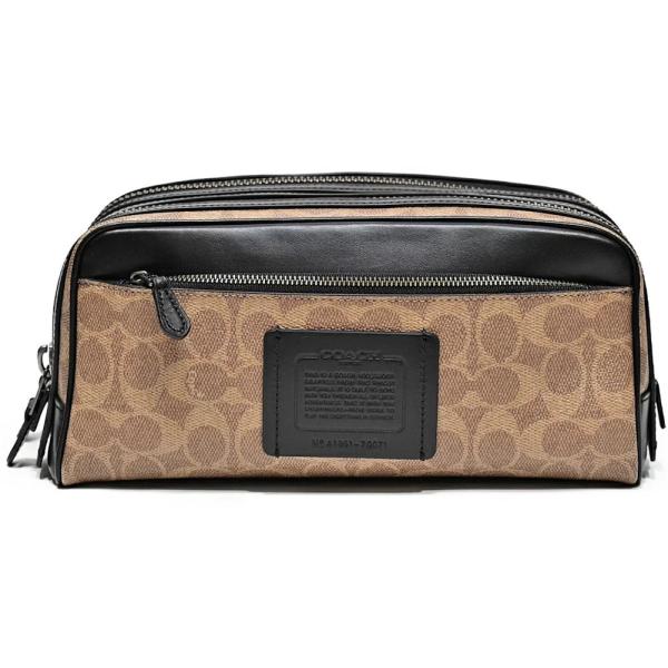 【並行輸入品】 コーチ COACH バッグ ポーチ 70071 KHA PVC シグネチャー ダブル...