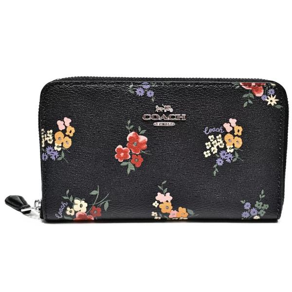 【並行輸入品】 コーチ COACH ファスナー折財布 C0215 SVA47 ワイルドフラワー 花柄...