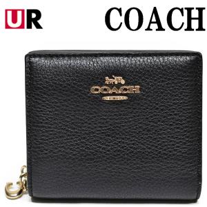 コーチ 財布 二つ折り財布 ミニ財布 レディース アウトレット COACH C2862 FC2862 IMBLK レザー スナップ ウォレット ブラック｜uruzz