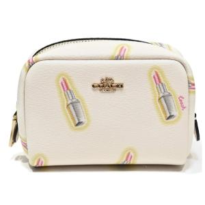 コーチ COACH バッグ 化粧 ポーチ C2927 IMCAH リップスティック プリント ミニ コスメティック ケース チョーク