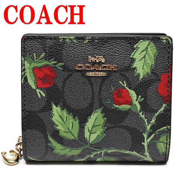 【並行輸入品】 コーチ 財布 二つ折り 二つ折り財布 ミニ財布 レディース 花柄 アウトレット シグ...