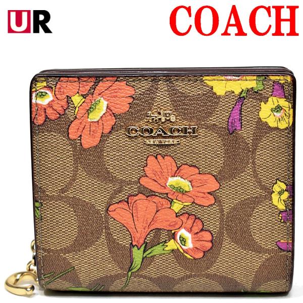 コーチ 折り財布 二つ折り財布 折りたたみ財布 ミニ財布 レディース 花柄 アウトレット COACH...
