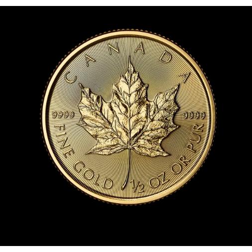 2026年 カナダ メイプルリーフ金貨 1/2オンス BU Royal Canadian Mint ...