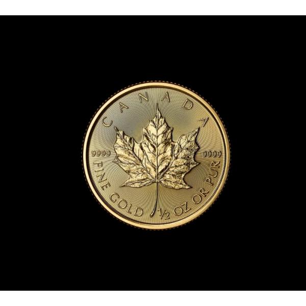 2026年 カナダ メイプルリーフ金貨 1/2オンス BU Royal Canadian Mint ...