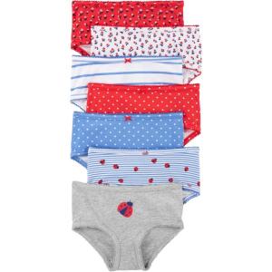 carter's カーターズ 女の子用フローラルてんとう虫ショーツパンツ7枚セット 子供用下着｜us-kidswear