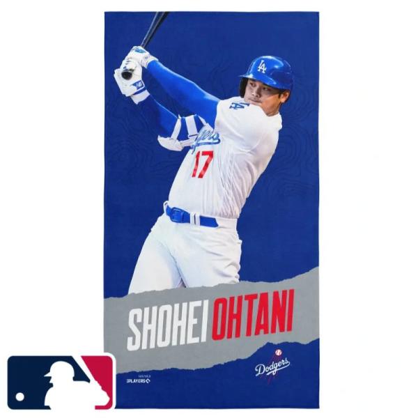 MLB公式 大谷翔平 応援タオル ドジャース ビーチタオル バスタオル Dodgers