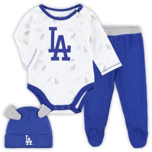 ロサンゼルス・ドジャース MLBオフィシャル ベビー用上下セットアップ 出産祝い Los Angeles Dodgers （Royal/White）｜us-kidswear