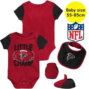 NFL ボディスーツxスタイxブーティ3点セットアップ 半袖 ボディースーツ 靴下 出産祝い アトランタ・ファルコンズ Atlanta Falcons｜us-kidswear