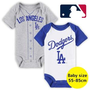 MLB 大谷翔平 ドジャース ロンパース ボディスーツ2枚セット 半袖 ボディースーツ 出産祝い Dodgers｜us-kidswear