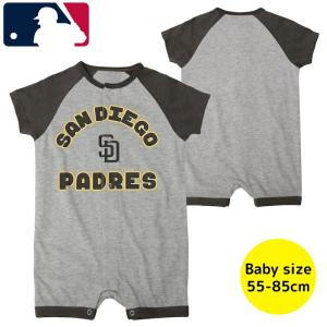 MLB ロンパース カバーオール 半袖 ユニフォームジャージ 出産祝い サンディエゴ・パドレス San Diego Padres｜us-kidswear