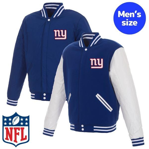 NFL メンズ スタジャン リバーシブルアウタージャケット ニューヨーク・ジャイアンツ New Yo...