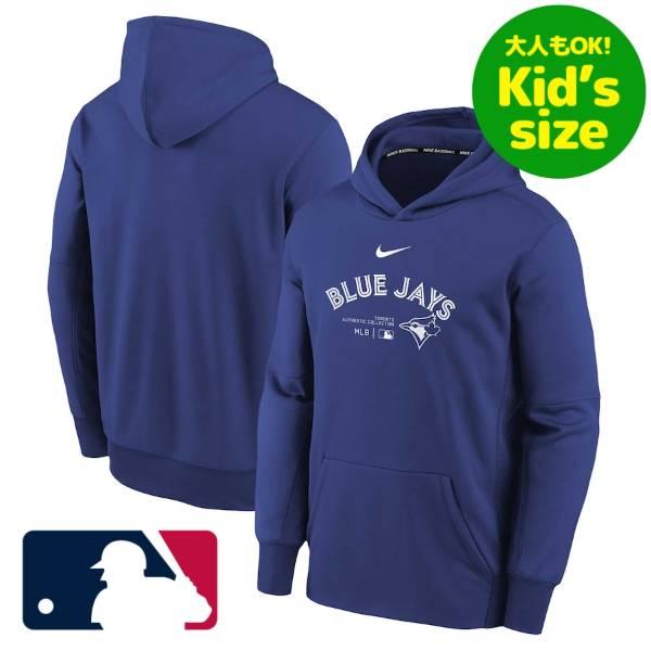 MLB公式 nike ナイキ 子供用パーカー キッズ用トップス ユースサイズフーディー Royal ...