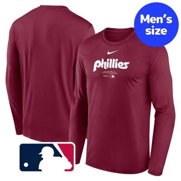 MLB公式 ナイキ nike メンズ 長袖Tシャツ ロンT トップス フィラデルフィア・フィリーズ
