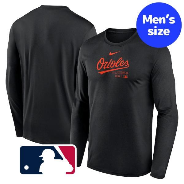 MLB公式 ナイキ nike メンズ 長袖Tシャツ ロンT トップス ボルティモア・オリオールズ