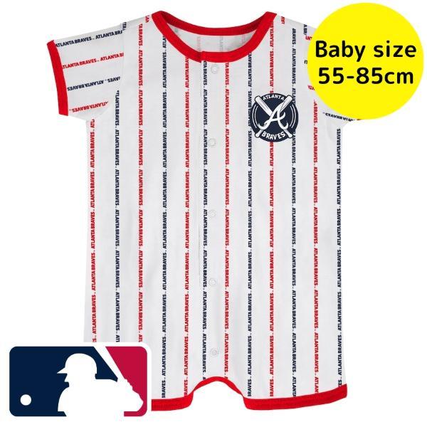 MLBオフィシャル ベビー服 ロンパース カバーオール 出産祝い アトランタ・ブレーブス Atlan...