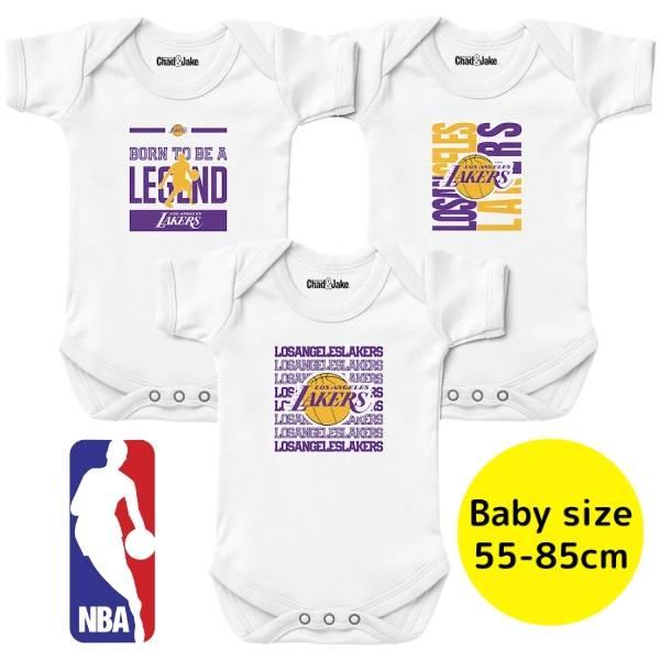 NBA公式 55-85cm ボディスーツ3枚セット ベビー服 ロンパース 出産祝い ロサンゼルス・レ...