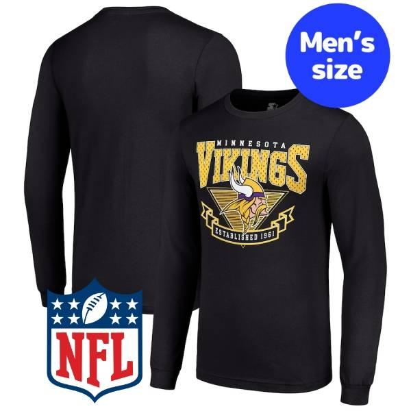 NFL公式 メンズ ロンT 長袖Tシャツ トップス ミネソタ・バイキングス Minnesota Vi...