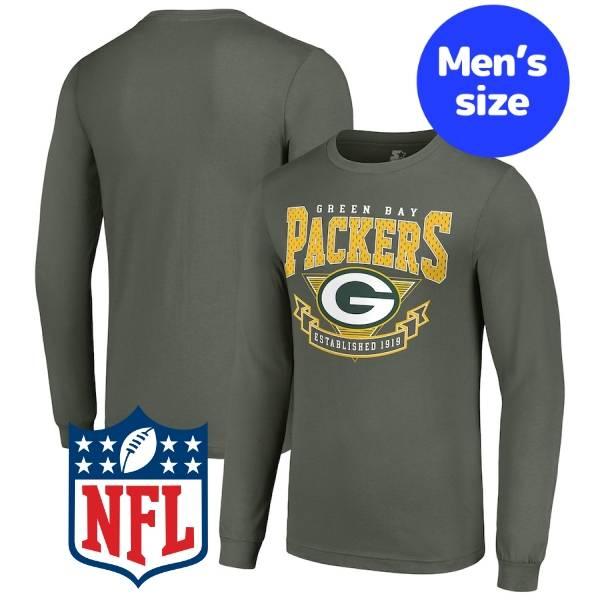 NFL公式 メンズ ロンT 長袖Tシャツ トップス グリーンベイ・パッカーズ Green Bay P...