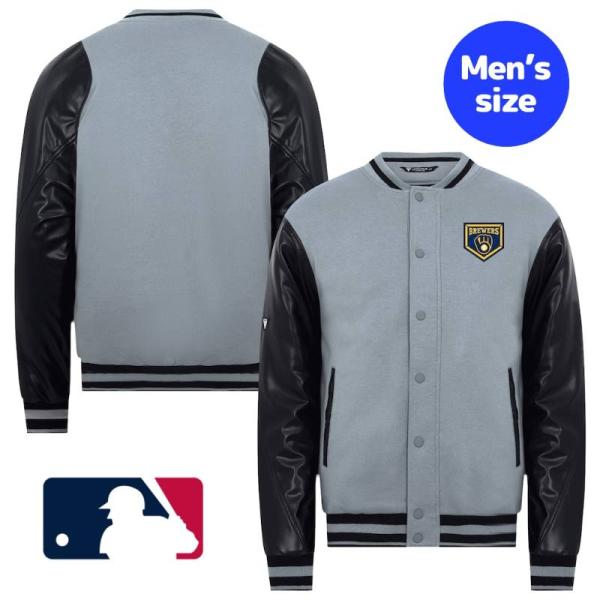 Levelwear レベルウェア MLB公式 メンズ スタジャン ジャケット アウター ミルウォーキ...