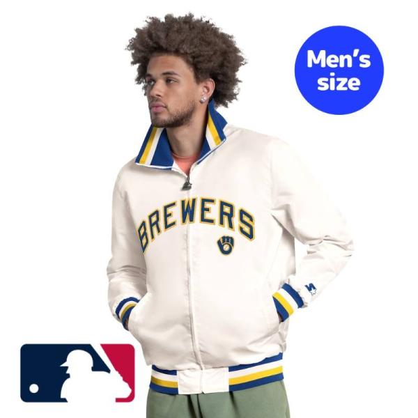 Starter スターター MLB公式 メンズ スタジャン ジャケット アウター ミルウォーキー・ブ...