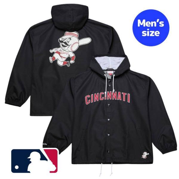シンシナティ・レッズ MLB公式 メンズ ウィンドブレーカー コーチジャケット アウター Mitch...
