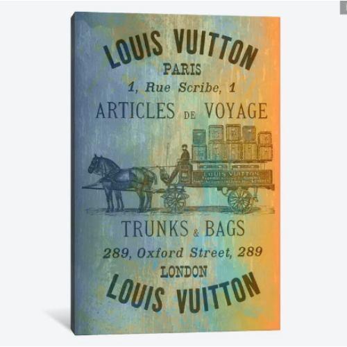 Vintage Woodgrain Louis Vuitton Sign 2 ヴィトン Vuitto...