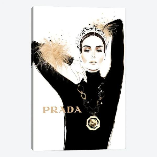 お洒落なオマージュアート Iconic Prada プラダ PRADA キャンバスアート 絵画 イン...