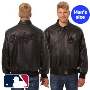 MLB公式 メンズ レザージャケット 革ジャン ロサンゼルス・ドジャース