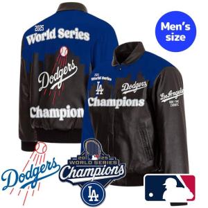 MLB公式 メンズ ジャケット 革ジャン レザージャケット アウター 2025ワールドシリーズ優勝記念 ロサンゼルス・ドジャース 大谷翔平 山本由伸 LA Dodgers