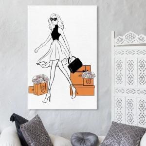 大人気商品 Fierce Flower Shopper オリバーガル Gal Oliver 絵画 洋画 ギフト エルメス Gal 引越し祝い 絵画 引越し祝い Ogxl Usキッズウェア 約114x76cm 衣替え