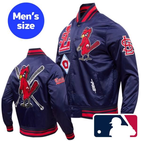 プロスタンダード MLB公式 メンズ アウタージャケット サテンジャケット スタジャン セントルイス...