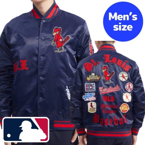 プロスタンダード MLB公式 メンズ アウタージャケット サテンジャケット スタジャン セントルイス...