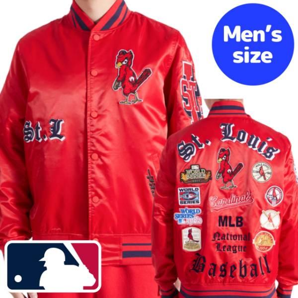 プロスタンダード MLB公式 メンズ アウタージャケット サテンジャケット スタジャン セントルイス...