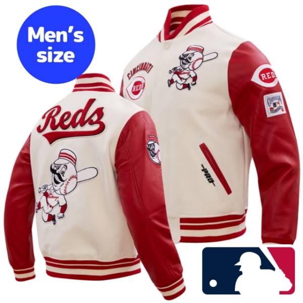 プロスタンダード MLB公式 メンズ アウター バーシティジャケット スタジャン シンシナティ・レッ...