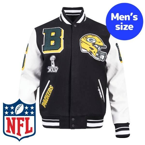 プロスタンダード NFL公式 アメフト メンズ アウター ジャケット スタジャン グリーンベイ・パッ...
