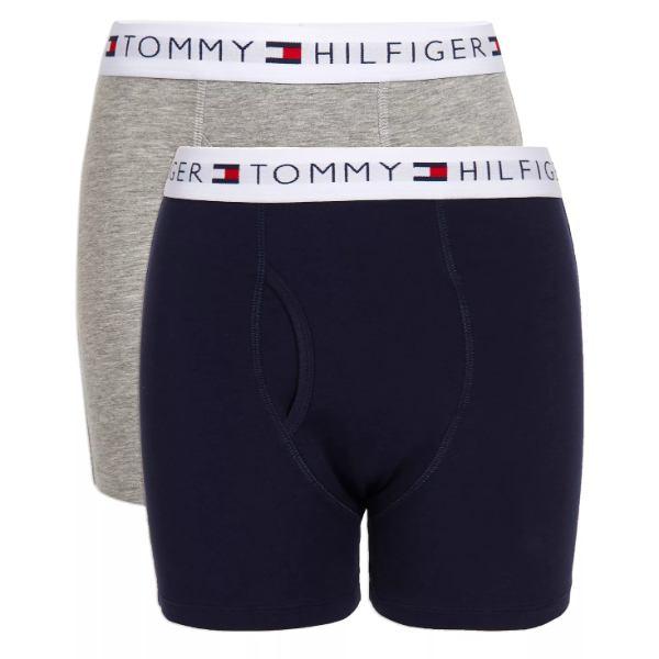 TOMMY HILFIGER 4-18歳用サイズ 男の子用ボクサーパンツ2枚セット（Navy/Gre...