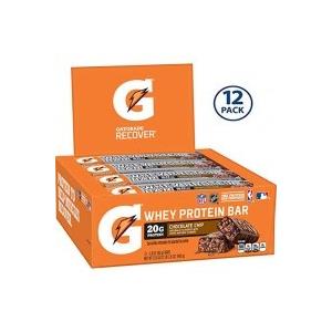 Gatorade ゲータレード ホエイプロテインバー 80g  (チョコレートチップ, 12個セット...