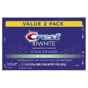 クレスト 3D ホワイト ステインイレーザー Stain Eraser Toothpaste, フレッシュミント 3.5oz(99g)×2個セット【MB】
