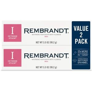 レンブラント インテンスステイン ミント 歯磨き粉 3.5oz(99.2g) x 2個　お得パック！（Rembrandt Intense Stain mint） 【MB】｜US-Market